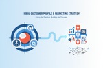 Ideal Customer Profile graphic illustrating marketing strategy benefits and focused targeting.
