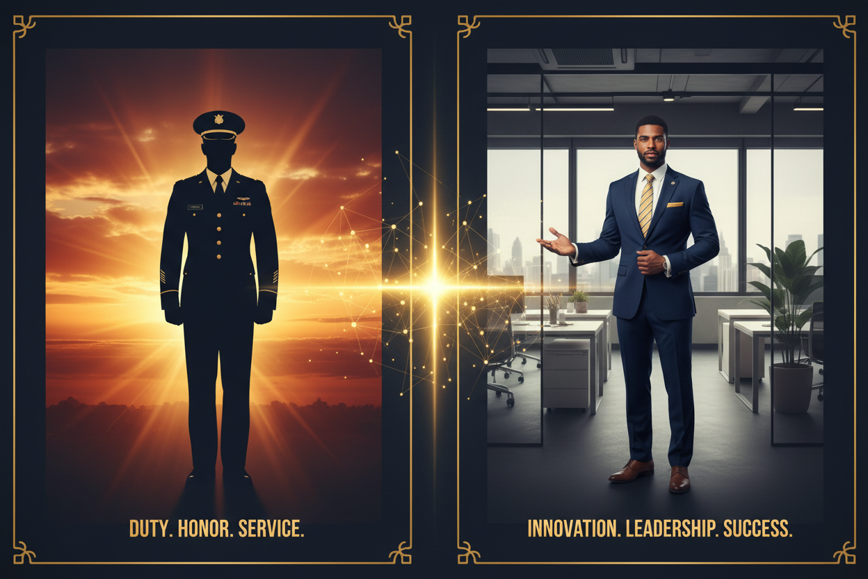 Bridge the gap between military service and business success through leadership and innovation.