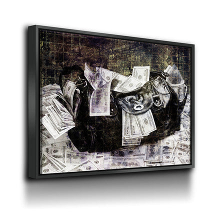 Secure The Money Bag Motivational Canvas Wall Art