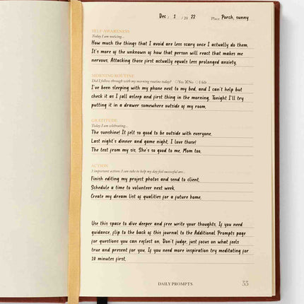 Notes to Mindfulness Journal - Sunset Orange