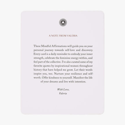 Mindful Affirmations for Women by Valeria Lipovetsky