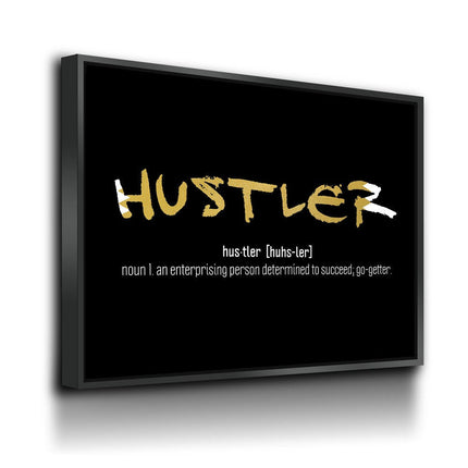 Hustler Definition Canvas Wall Art, Motivational Wall Decor, Hustler Art, Office Art, Success Quotes, Hustle.
