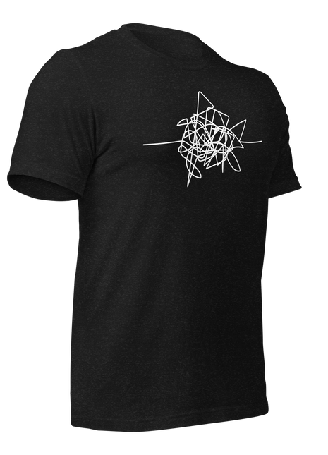 Disgruntled Entrepreneur T-Shirt in black, featuring abstract graphic design, perfect for hustle-focused apparel.