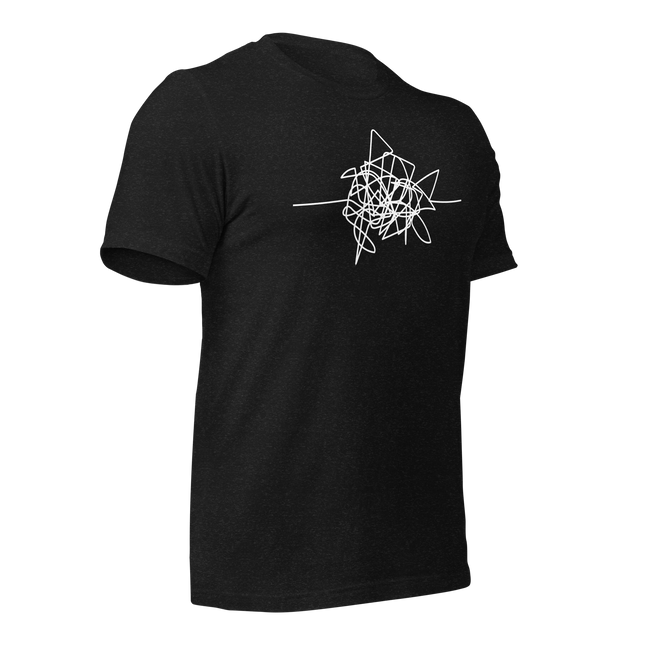 Disgruntled Entrepreneur T-Shirt in black, featuring abstract graphic design, perfect for hustle-focused apparel.