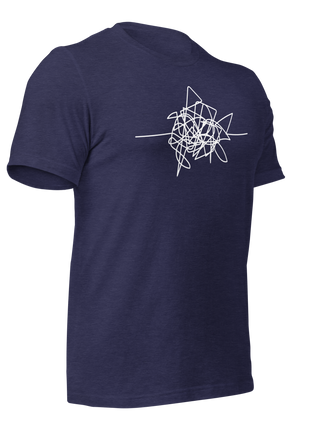 Disgruntled Entrepreneur T-Shirt in navy blue, featuring a unique abstract design. Ideal entrepreneur apparel for the hustle.