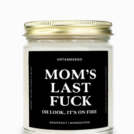 Mom's Last Fuck Gold Top Candle