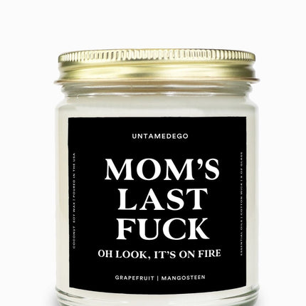 Mom's Last Fuck Gold Top Candle