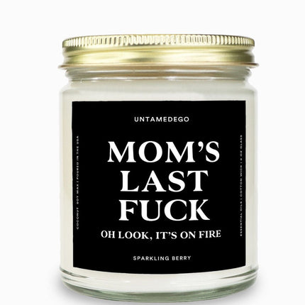 Mom's Last Fuck Gold Top Candle