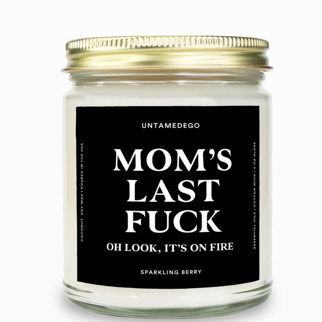 Mom's Last Fuck Gold Top Candle