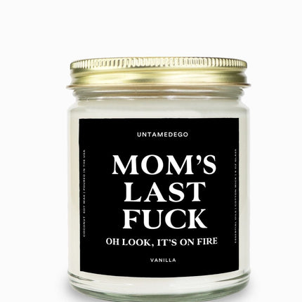 Mom's Last Fuck Gold Top Candle