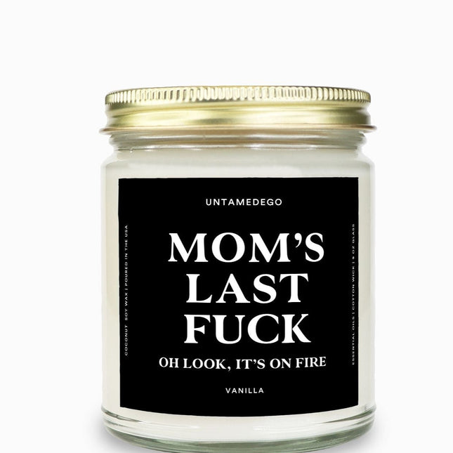 Mom's Last Fuck Gold Top Candle