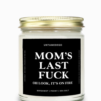 Mom's Last Fuck Gold Top Candle