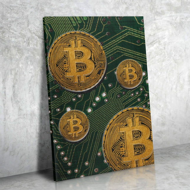 Bitcoin Crypto Art Bitcoin Wall Art Canvas Bitcoin Decor For Home Or Office Cryptocurrency