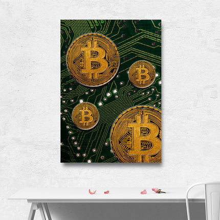 Bitcoin Crypto Art Bitcoin Wall Art Canvas Bitcoin Decor For Home Or Office Cryptocurrency