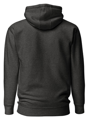 Back view of The Entrepreneurial Grind Hoodie in dark gray, perfect for builders and doers on their journey.