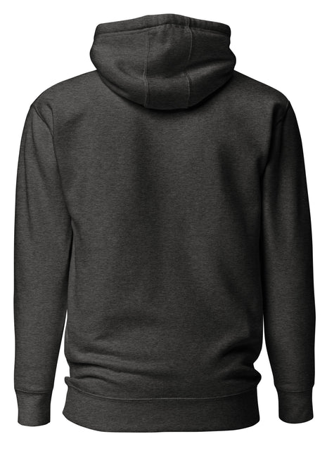 Back view of The Entrepreneurial Grind Hoodie in dark gray, perfect for builders and doers on their journey.