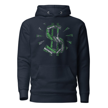Entrepreneur Word Cloud | Premium Hoodie for Visionary Builders featuring ambitious words design on dark hoodie.