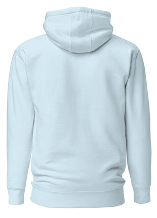 Back view of the Smiley Face Hoodie showcasing its premium unisex design and soft fabric.