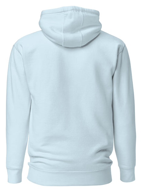 Back view of the Smiley Face Hoodie showcasing its premium unisex design and soft fabric.