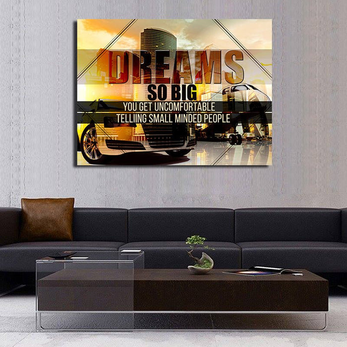 Dreams So Big Canvas Wall Art | Motivational Office Art