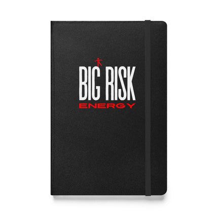 Big Risk Energy Notebook – Bold Journal for Visionaries with sleek black cover and bold graphic design.