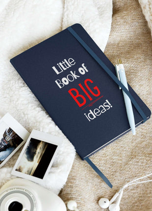 Entrepreneur Notebook - Little Book of BIG Ideas on a cozy surface with a pen, perfect for capturing big ideas.