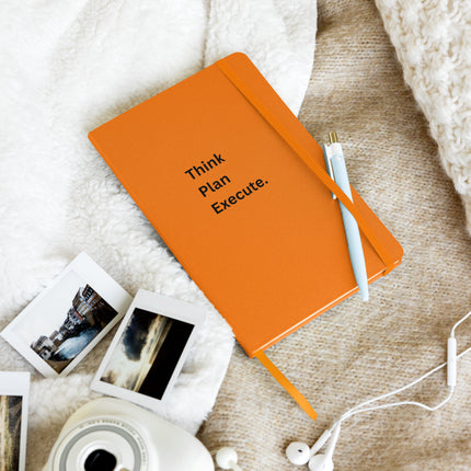Think Plan Execute Journal – Strategic Notebook for Founders and Goal-Getters on a cozy background with photos.