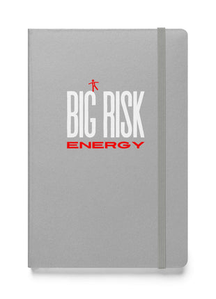 Big Risk Energy Notebook with grey UltraHyde cover and elastic closure for visionary ideas and strategic planning.