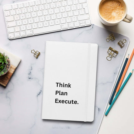 Think. Plan. & Execute. Notebook – Strategic Journal for Entrepreneurs Who Take Action on a stylish workspace.