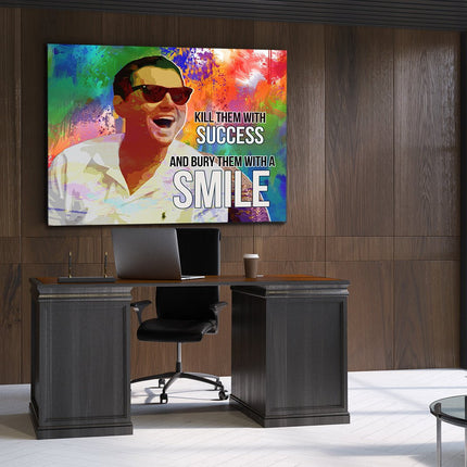 Kill Them With Success And Bury Them With A Smile Motivational Canvas Wall Art
