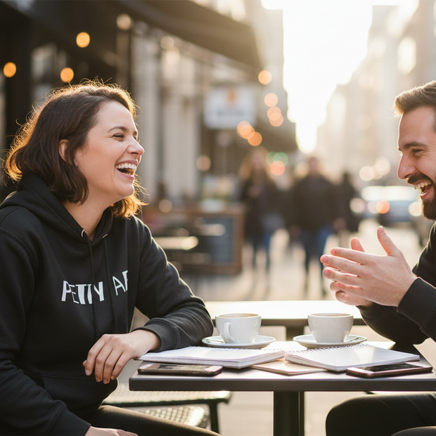 Petty AF Hoodie Café Lifestyle