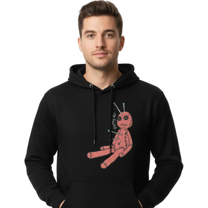 Petty AF Voodoo Doll Hoodie Product Mockup