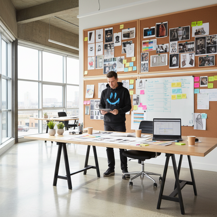 Smiley Face Hoodie Creative Studio Lifestyle