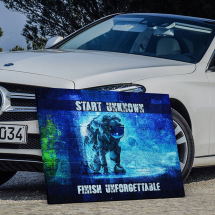 Start Unknown Finish Unforgettable Abstract Canvas Wall Art