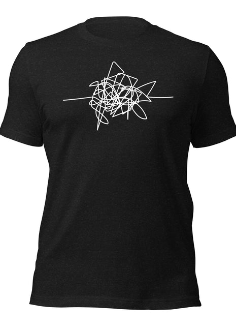 Disgruntled Entrepreneur T-Shirt in black with abstract white design, perfect entrepreneur apparel for hustle-driven individuals.