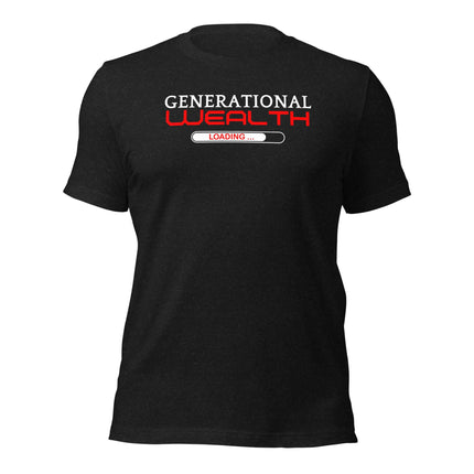 Generational Wealth Loading T-Shirt | Legacy Builders, black t-shirt with loading graphic, perfect for entrepreneurs.