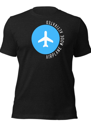Airplane Mode Activated T-Shirt, ideal for entrepreneurs, promoting focus and productivity with bold design.