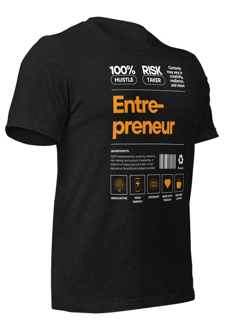 Entrepreneur Label T-Shirt featuring bold graphics and a statement design, perfect for driven founders and innovators.