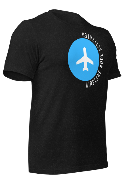 Airplane Mode Activated T-Shirt featuring bold design for entrepreneurs, promoting focus and hustle in a soft cotton fabric.