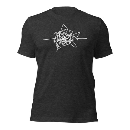 Disgruntled Entrepreneur T-Shirt in black with abstract white design, ideal entrepreneur apparel for busy hustlers.