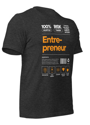 Entrepreneur Label T-Shirt – Premium Comfort for Driven Founders with bold graphics on the back.