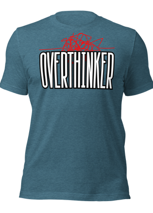 OverThinker T-Shirt in blue, a must-have for entrepreneurs and creatives who embrace deep thinking.