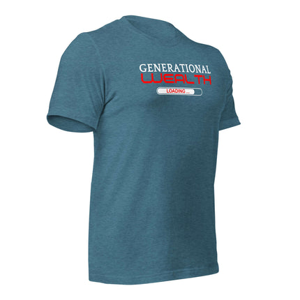 Generational Wealth Loading T-Shirt | Legacy Builders, featuring a blue cotton tee with a bold print.