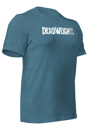DeadWeight T-Shirt in teal, designed for entrepreneurs who embrace their journey and defy the odds.