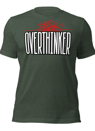 OverThinker T-Shirt in green, perfect entrepreneur apparel for thinkers and creatives.