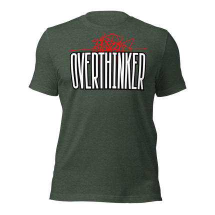 OverThinker T-Shirt in green, perfect entrepreneur apparel for thinkers and creatives.
