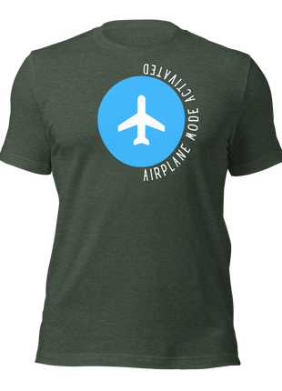 Airplane Mode Activated T-Shirt for entrepreneurs, featuring bold design and 100% cotton for all-day comfort.
