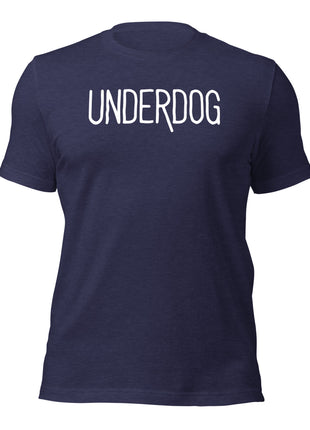 Underdog T-Shirt in navy color, symbolizing resilience and grit for entrepreneurs and hustlers.