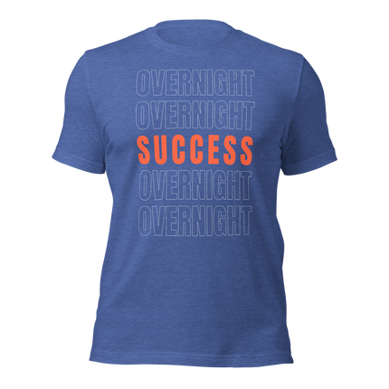 Overnight Success Is a Myth T-Shirt – Built for the Hustlers, featuring bold text design for entrepreneurs.
