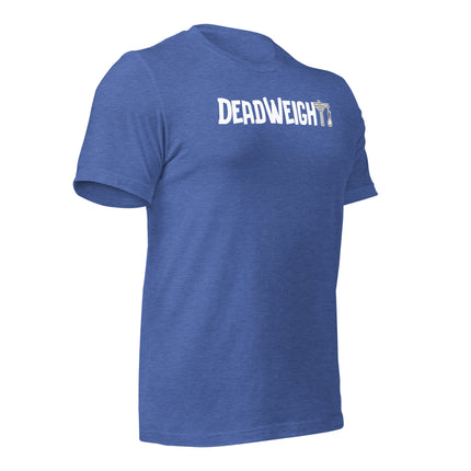 DeadWeight T-Shirt – Built for the Ones They Underestimated in blue, lightweight cotton fabric.